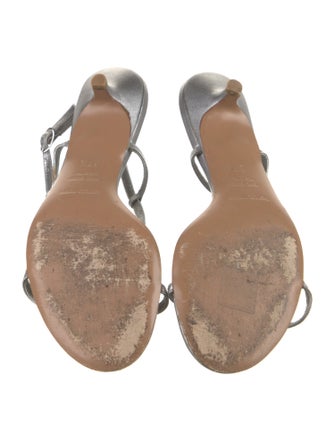Sergio Rossi Leather T-Strap Sandals