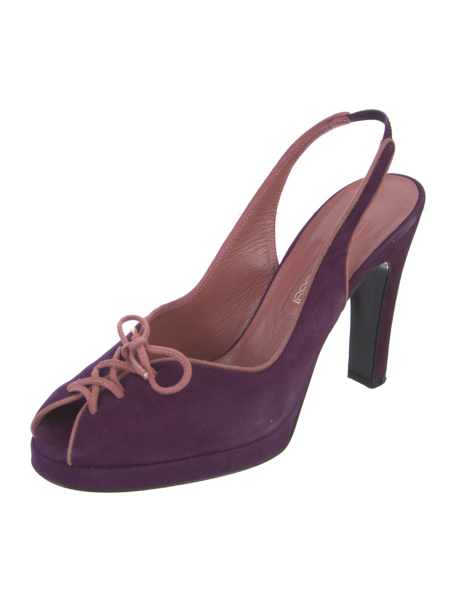Sergio Rossi Vintage Suede Slingback Pumps