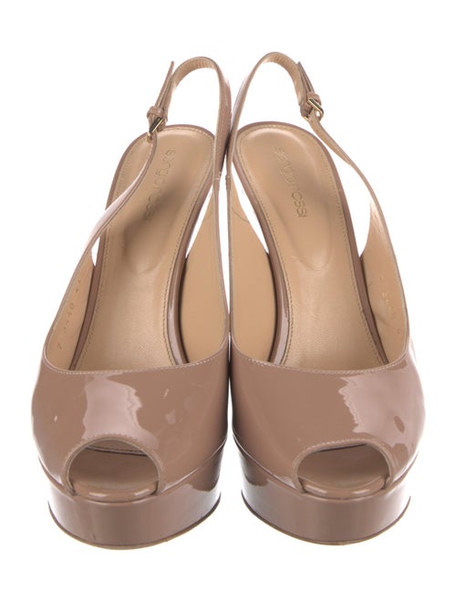 Sergio Rossi Patent Leather Slingback Pumps