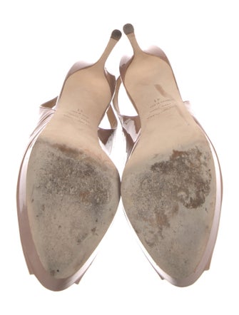 Sergio Rossi Patent Leather Slingback Pumps