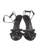 Sergio Rossi Leather Crystal Embellishments T-Strap Sandals