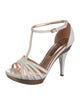 Sergio Rossi Leather T-Strap Sandals