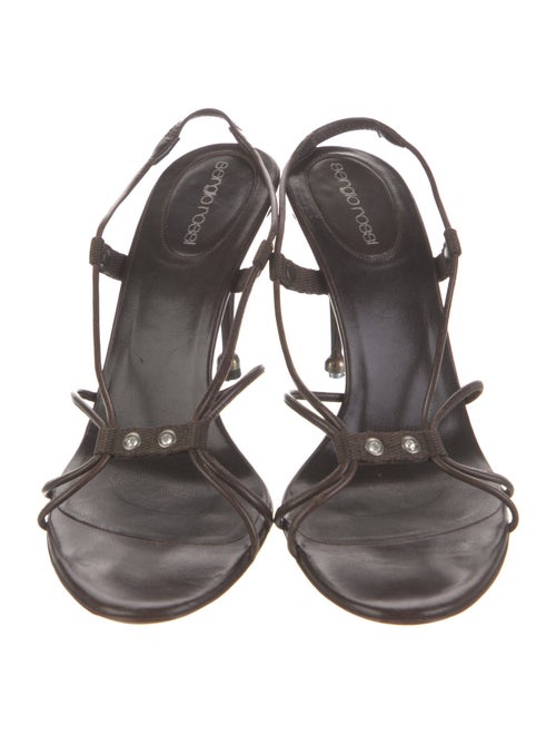 Sergio Rossi Leather Slingback Sandals