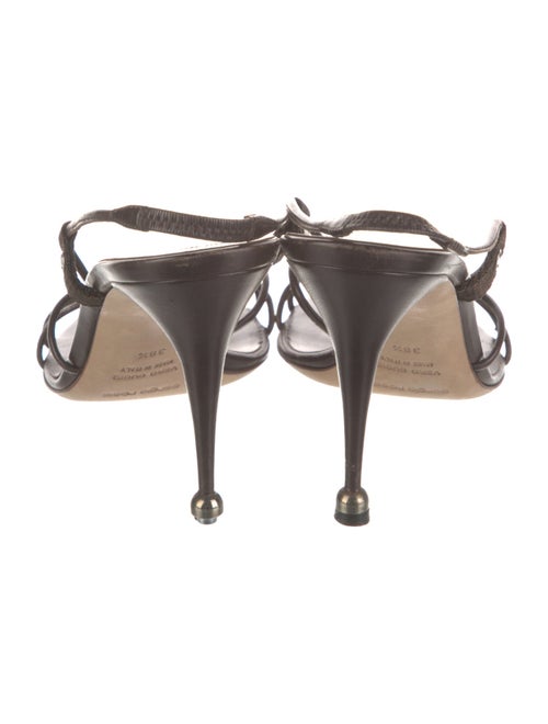 Sergio Rossi Leather Slingback Sandals