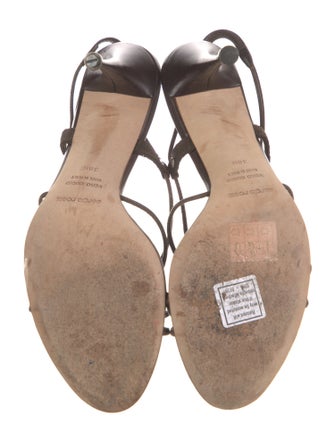 Sergio Rossi Leather Slingback Sandals