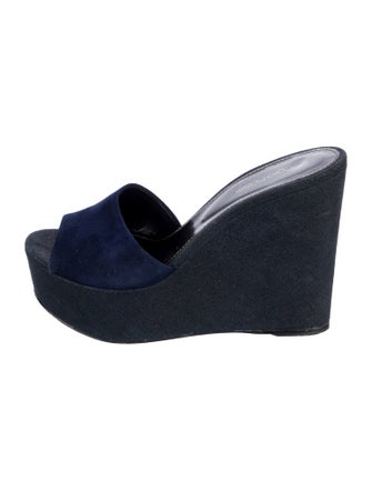 Sergio Rossi Suede Cutout Accent Espadrilles