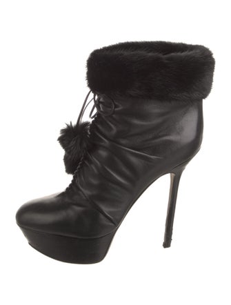 Sergio Rossi Leather Animal Print Pumps