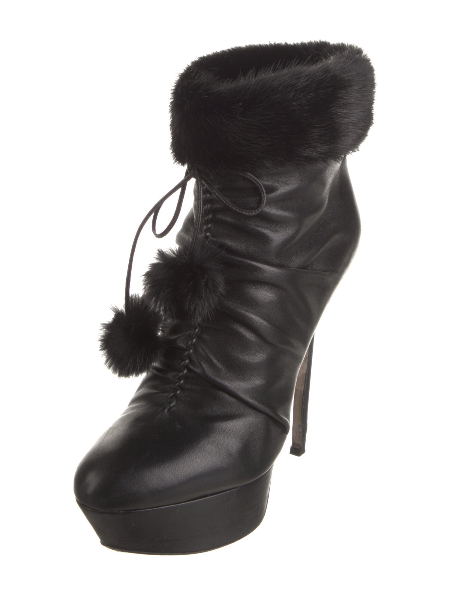 Sergio Rossi Leather Animal Print Pumps