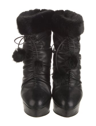 Sergio Rossi Leather Animal Print Pumps