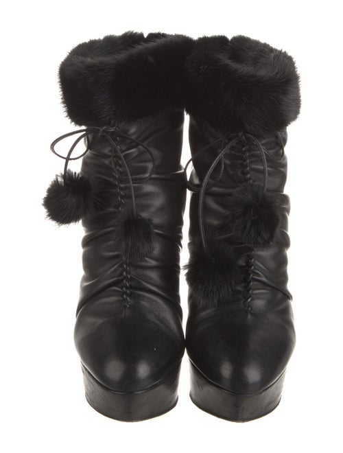 Sergio Rossi Leather Animal Print Pumps