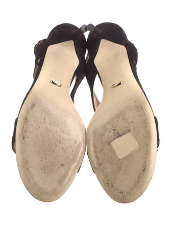 Sergio Rossi Suede Slingback Sandals