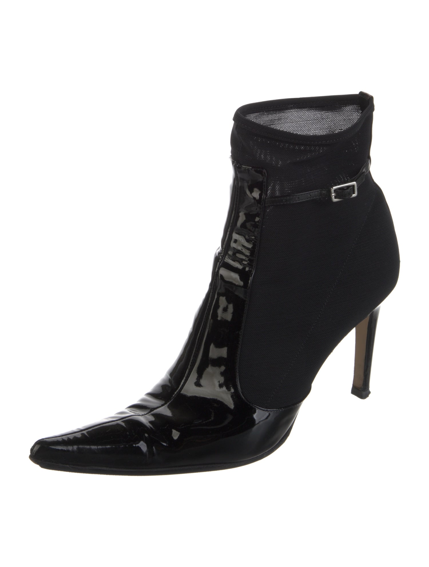 Sergio Rossi Patent Leather Sock Boots