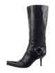 Sergio Rossi Leather Riding Boots