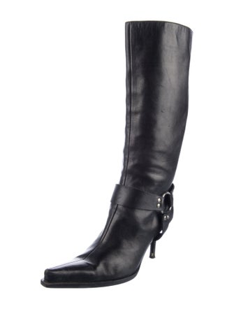 Sergio Rossi Leather Riding Boots