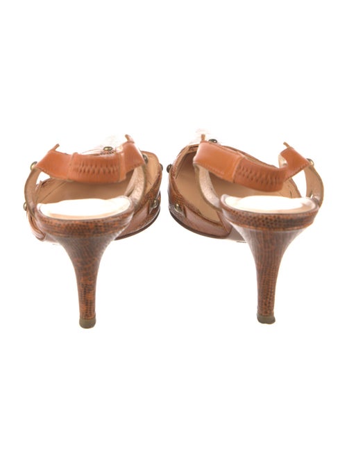 Sergio Rossi Lizard Slingback Pumps