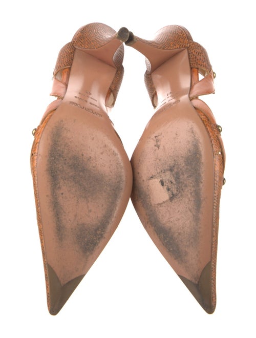 Sergio Rossi Lizard Slingback Pumps