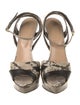 Sergio Rossi Snakeskin Animal Print Slingback Pumps