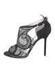 Sergio Rossi Suede Crystal Embellishments Sandals