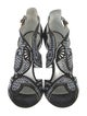 Sergio Rossi Suede Crystal Embellishments Sandals