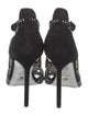 Sergio Rossi Suede Crystal Embellishments Sandals