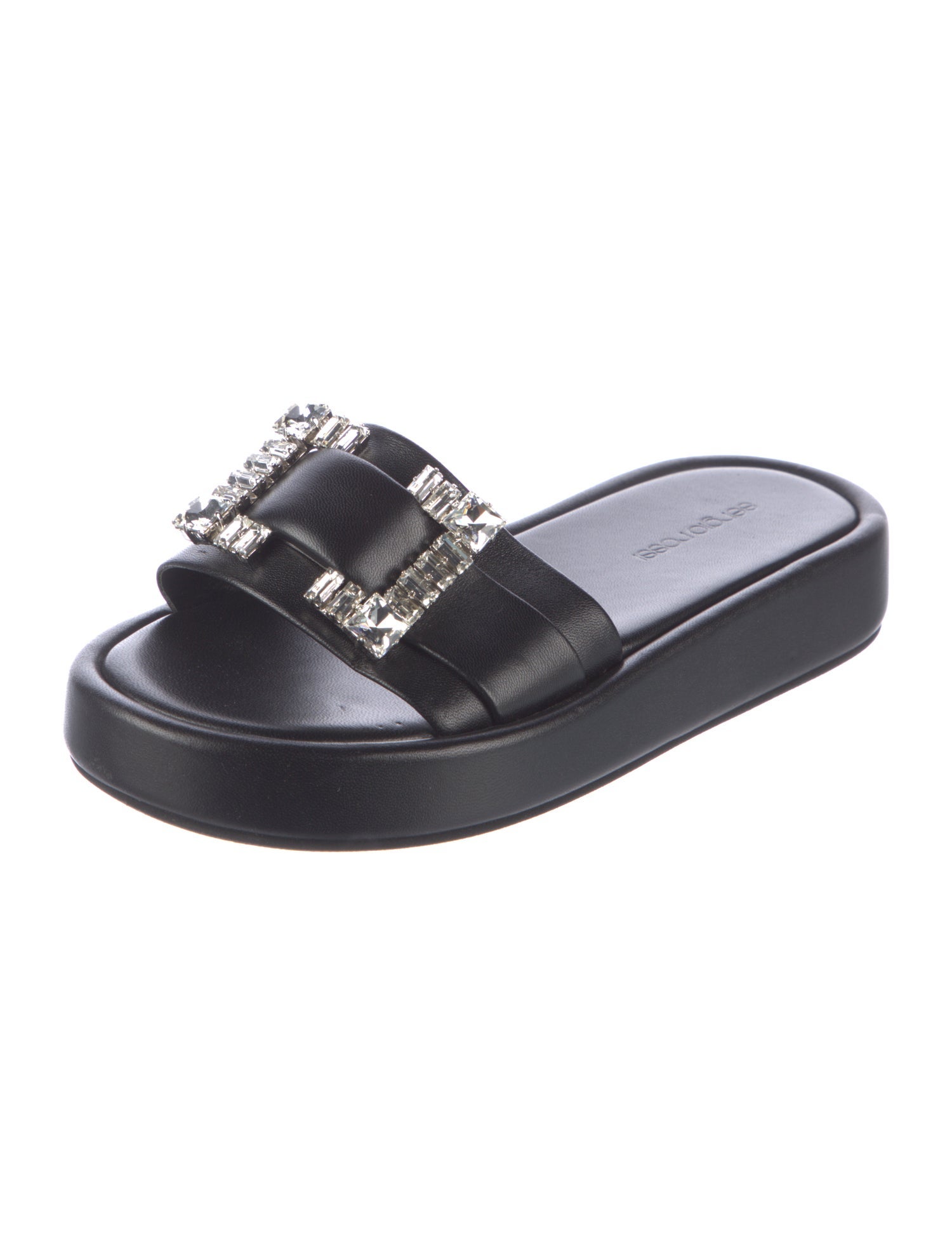 Sergio Rossi Leather Slides