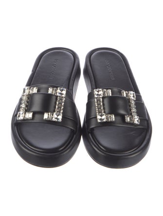 Sergio Rossi Leather Slides
