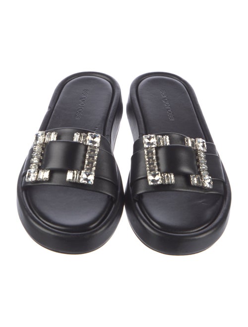 Sergio Rossi Leather Slides