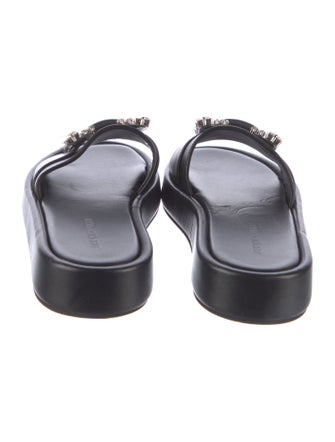 Sergio Rossi Leather Slides