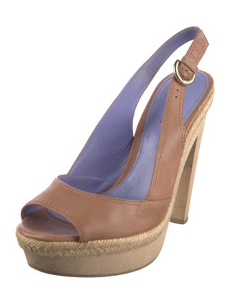 Sergio Rossi Leather Slingback Pumps