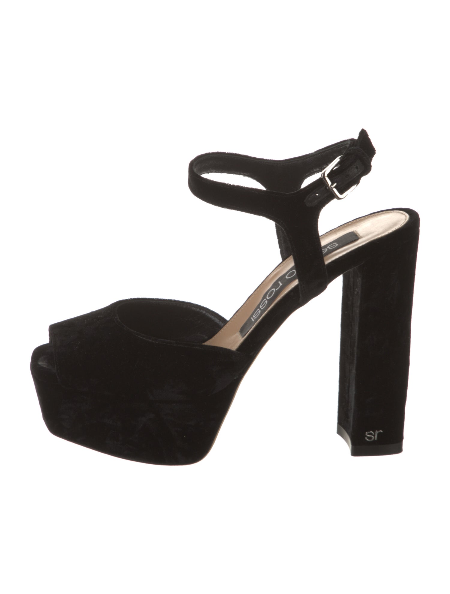 Sergio Rossi Velvet Sandals