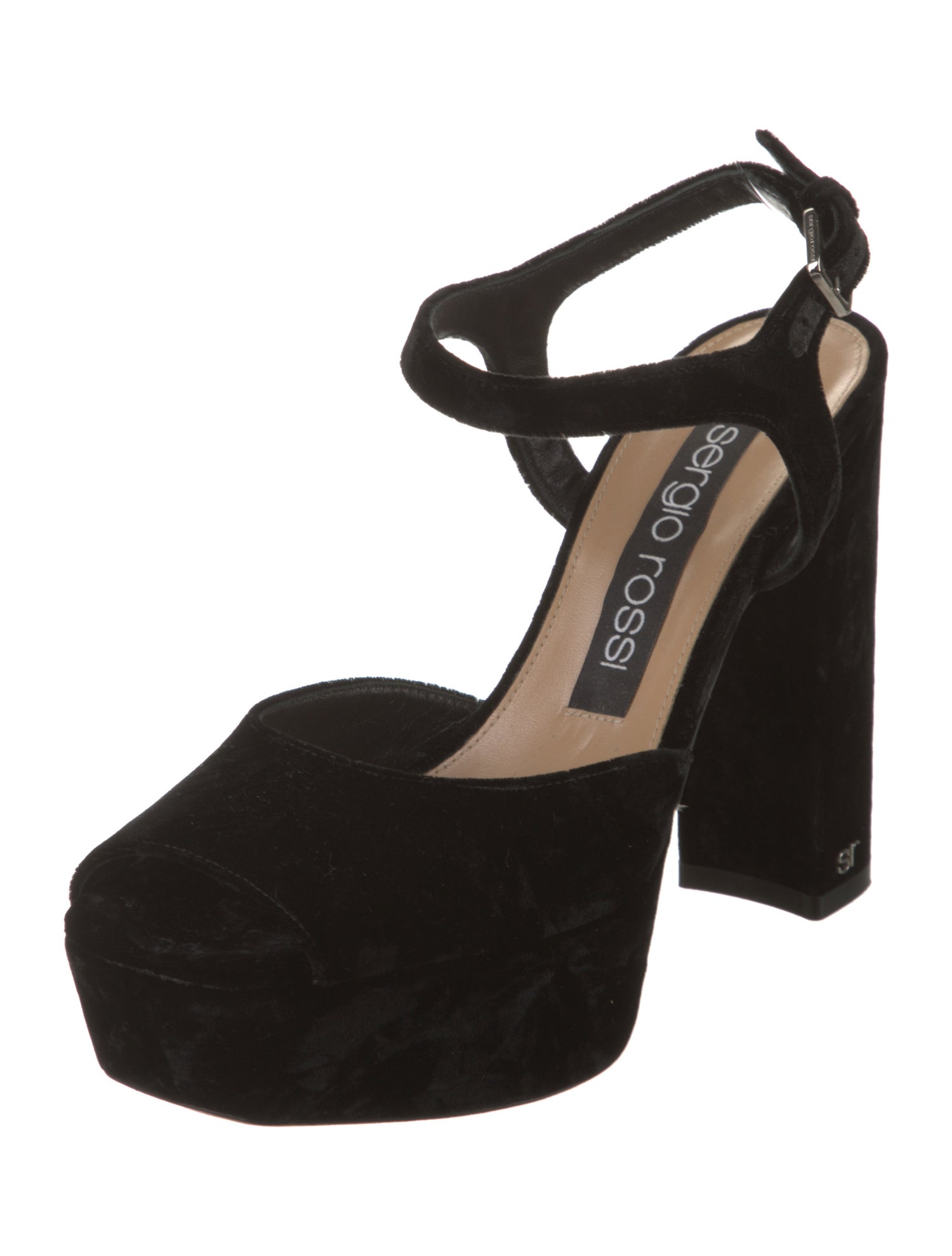 Sergio Rossi Velvet Sandals