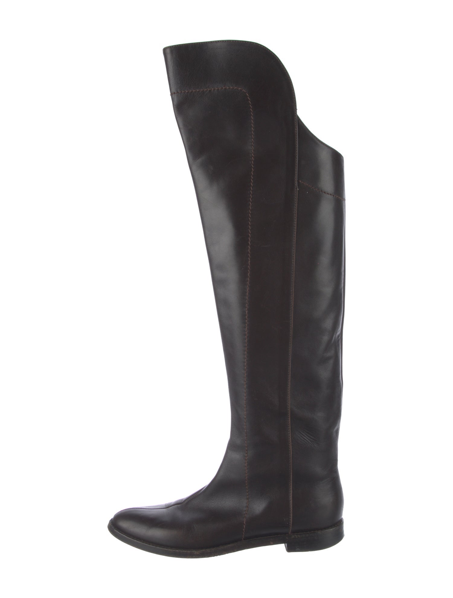 Sergio Rossi Leather Riding Boots
