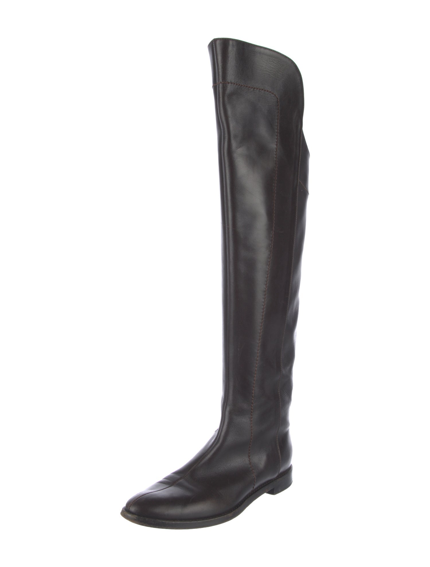 Sergio Rossi Leather Riding Boots