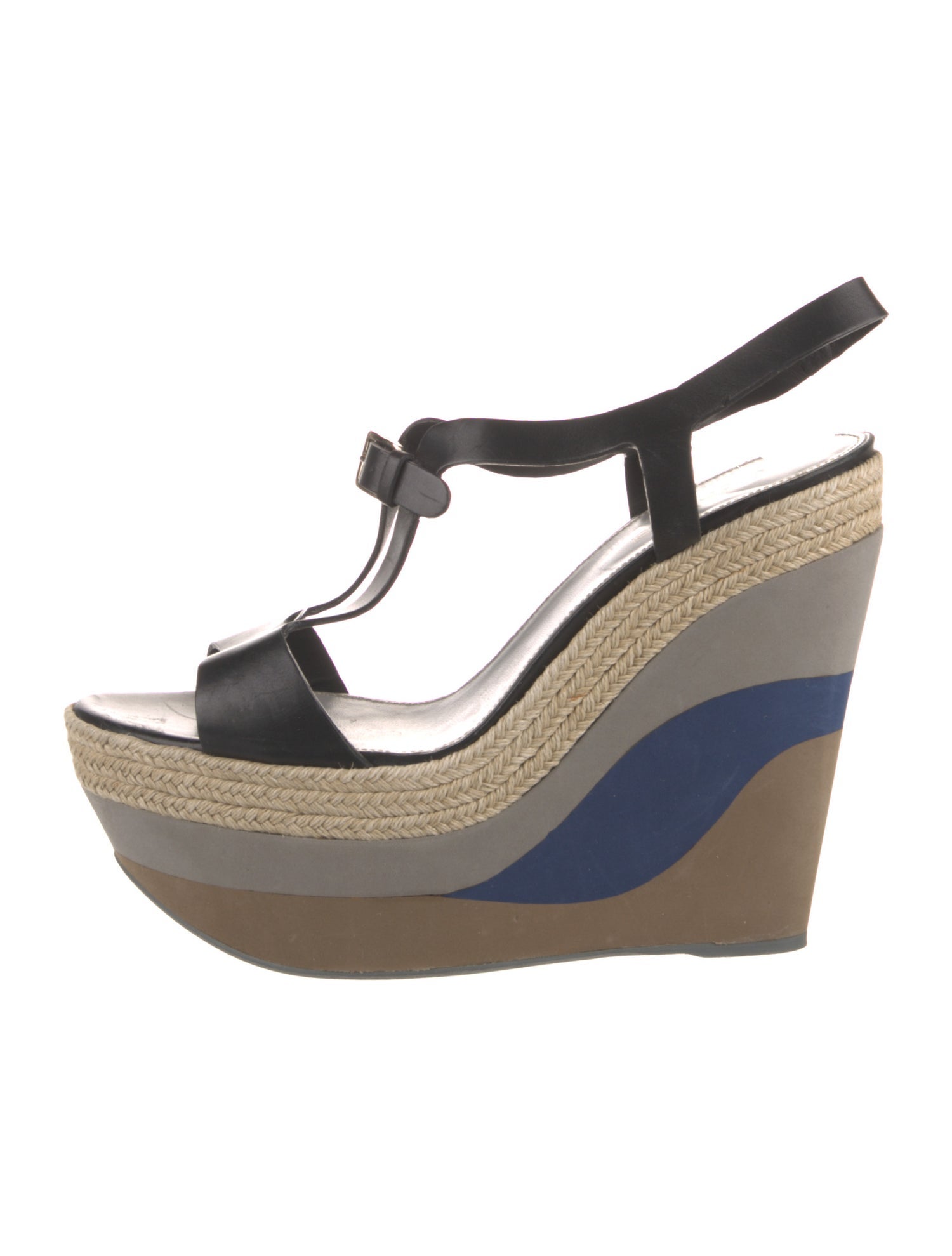 Sergio Rossi Leather T-Strap Sandals