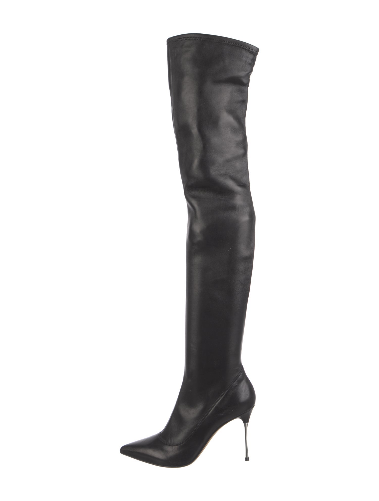 Sergio Rossi Leather Sock Boots