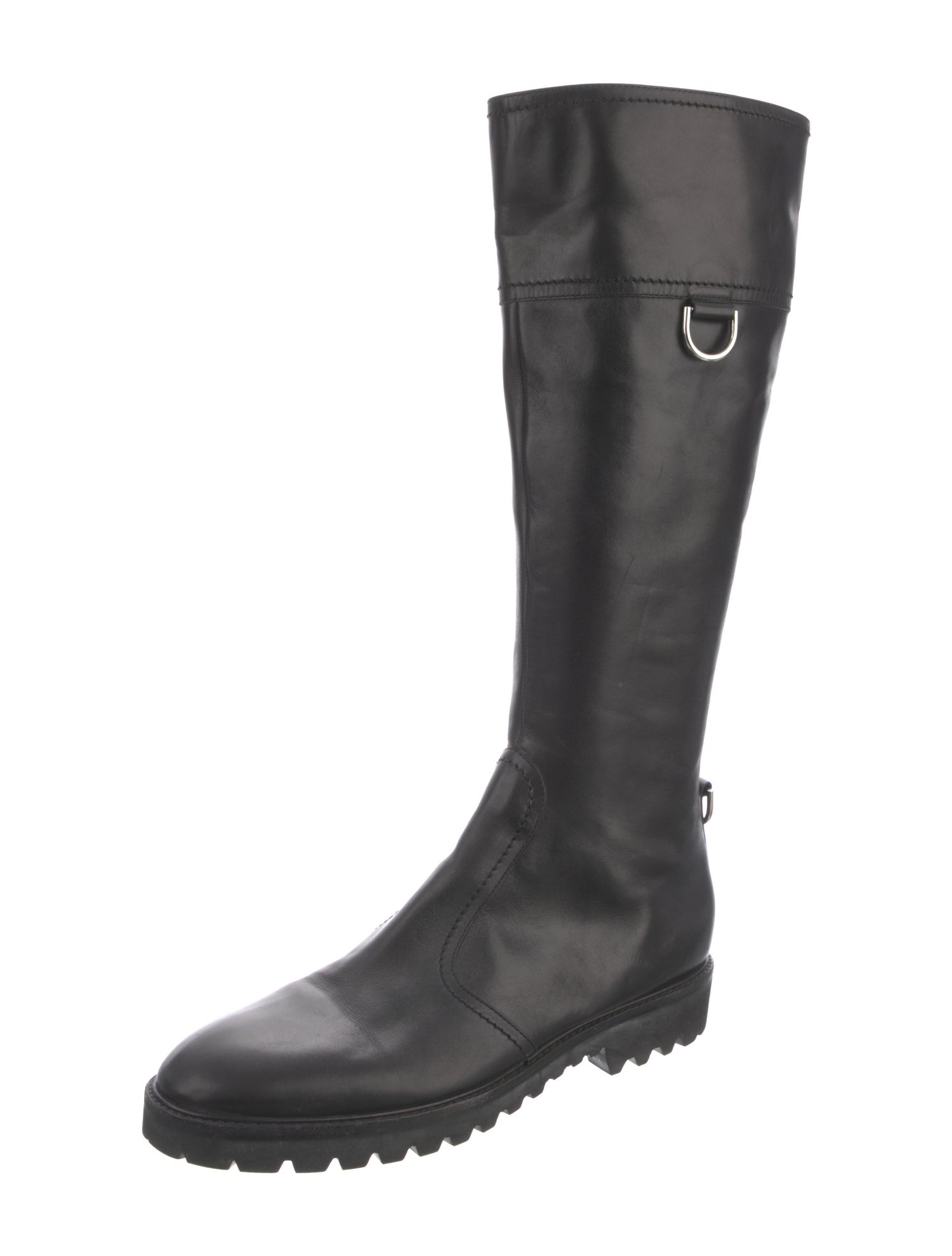 Sergio Rossi Leather Rain Boots