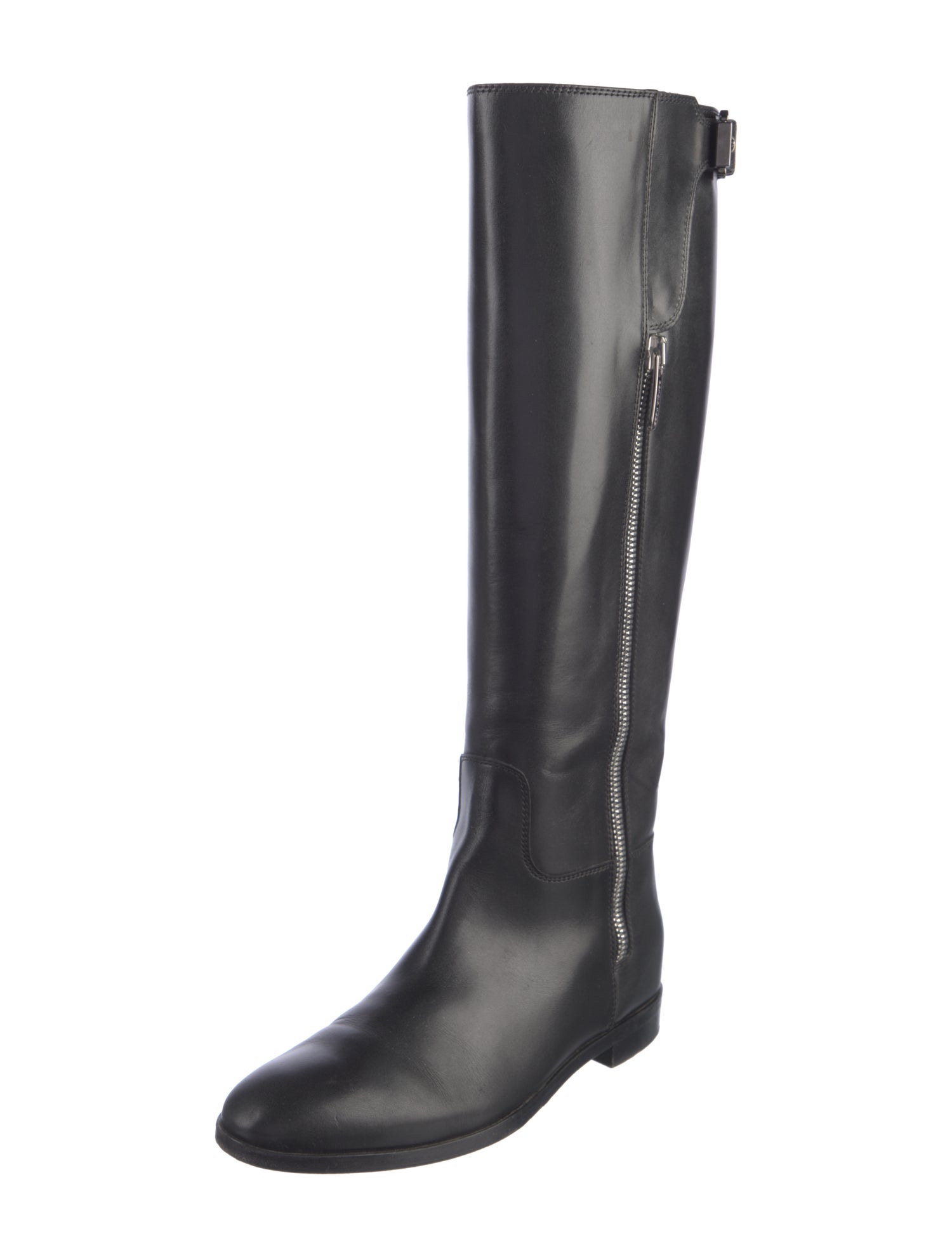 Sergio Rossi Leather Riding Boots