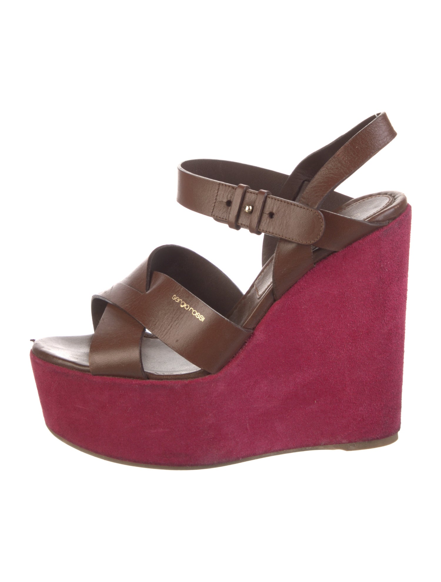 Sergio Rossi Leather Slingback Sandals