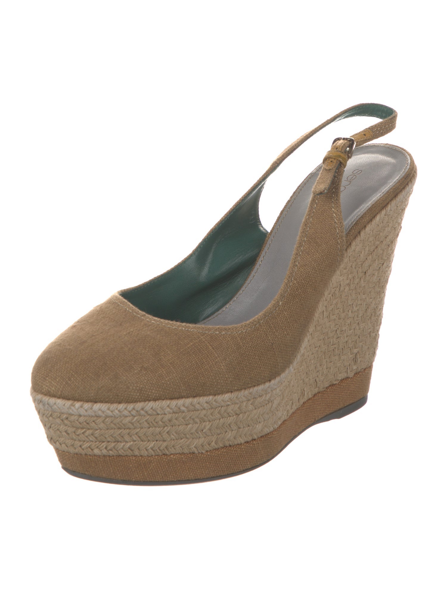 Sergio Rossi Canvas Slingback Pumps