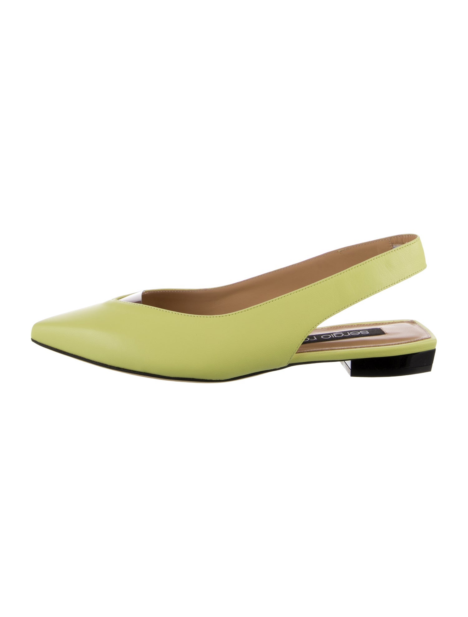 Sergio Rossi Leather Slingback Flats