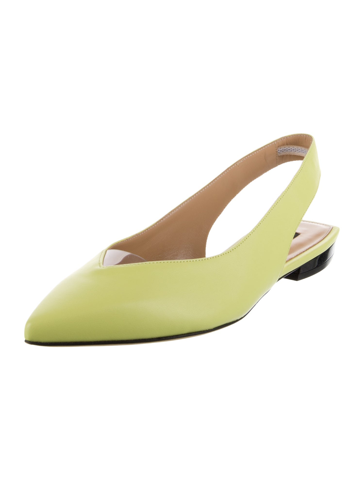 Sergio Rossi Leather Slingback Flats