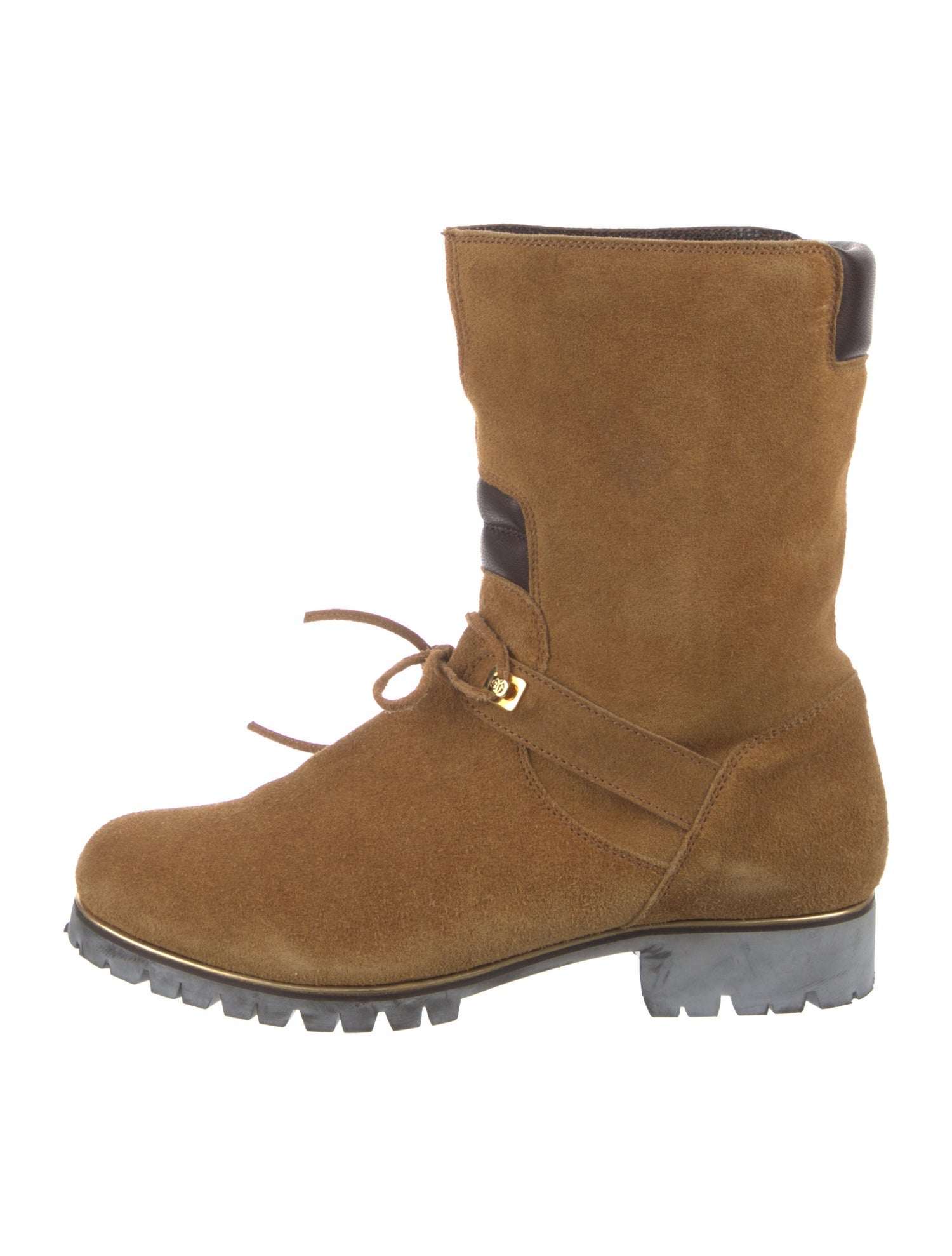 Sergio Rossi Suede Moto Boots