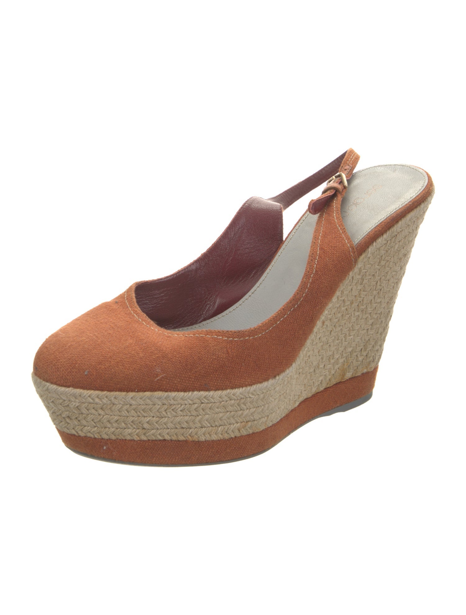 Sergio Rossi Canvas Colorblock Pattern Slingback Pumps