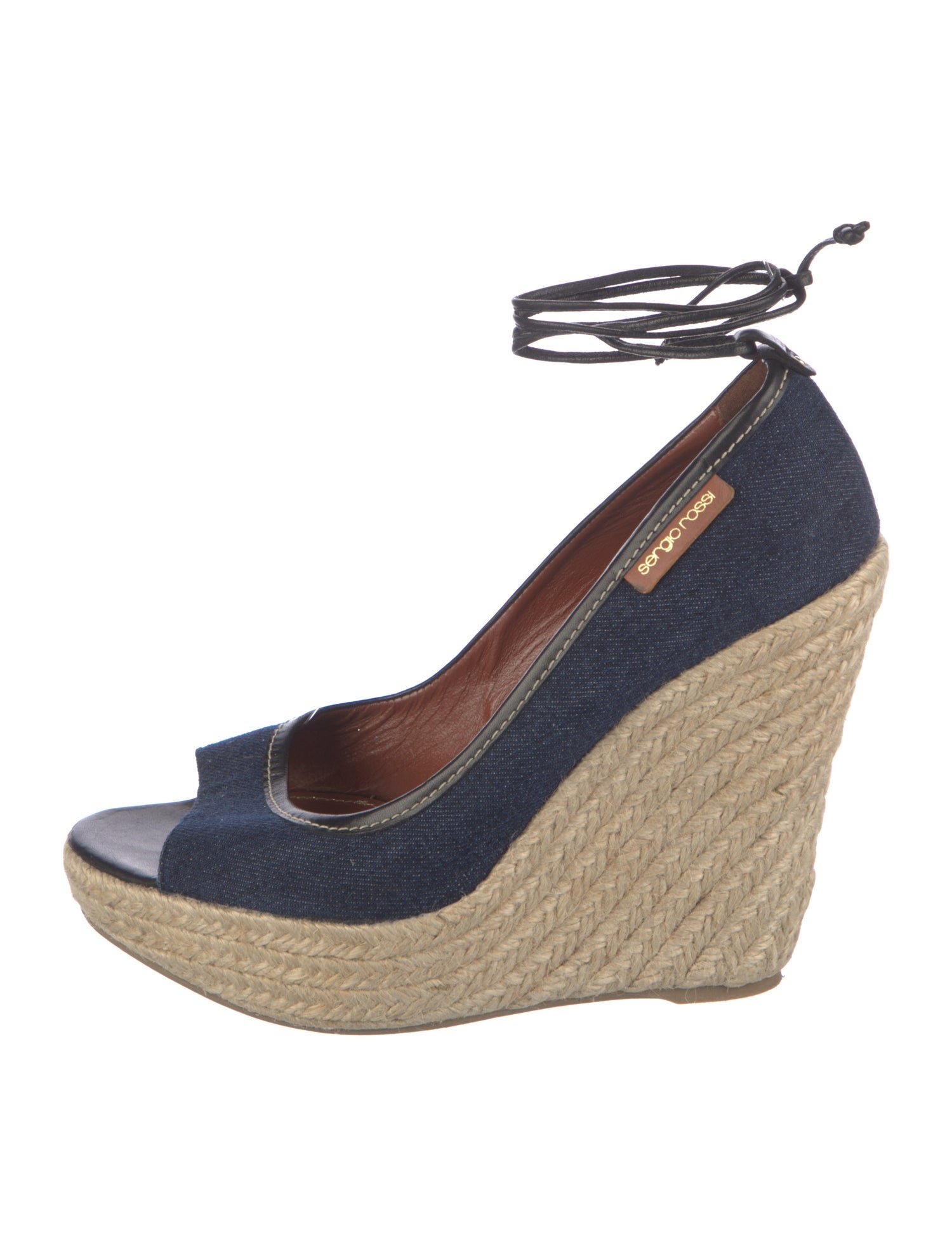 Sergio Rossi Denim Espadrilles