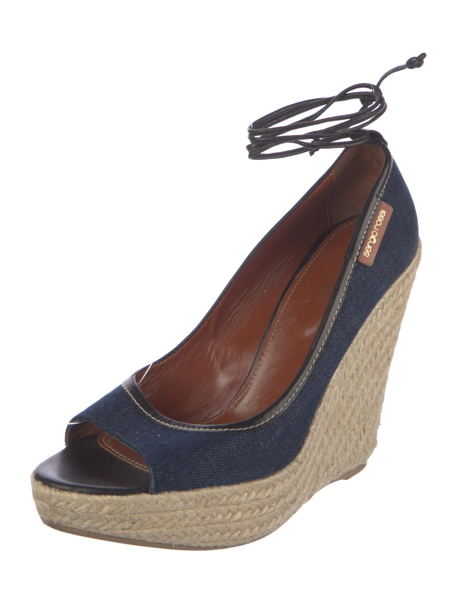 Sergio Rossi Denim Espadrilles