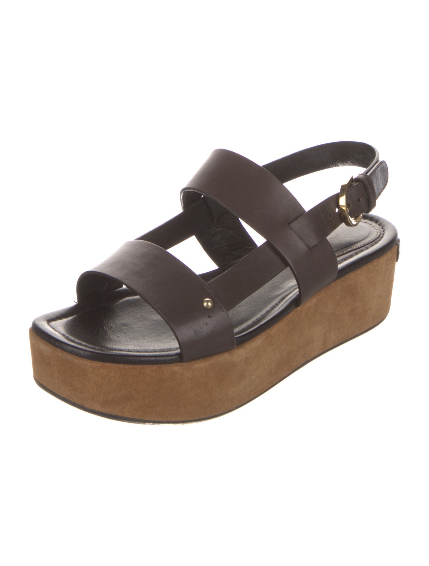 Sergio Rossi Leather Slingback Sandals