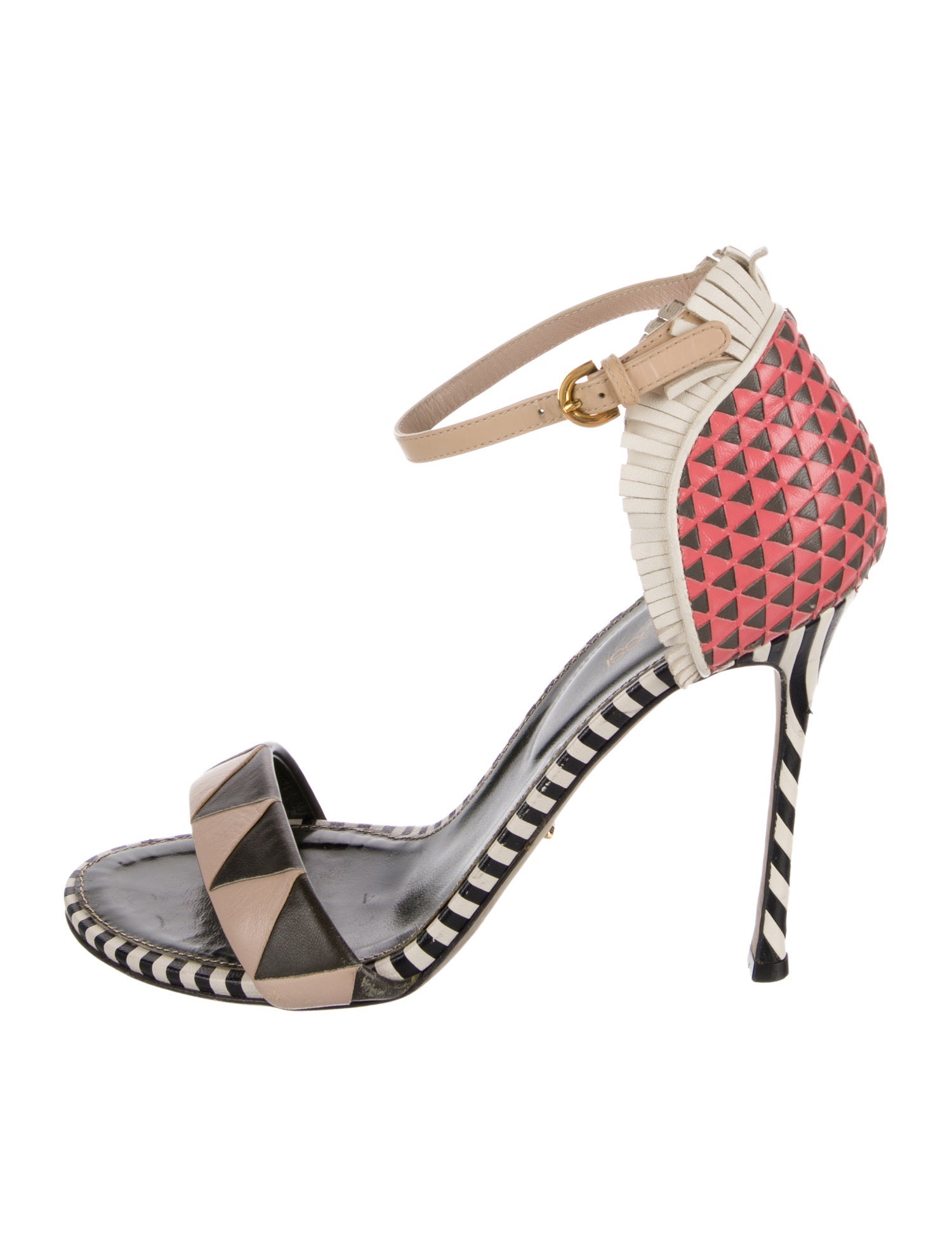 Sergio Rossi Leather Printed Sandals