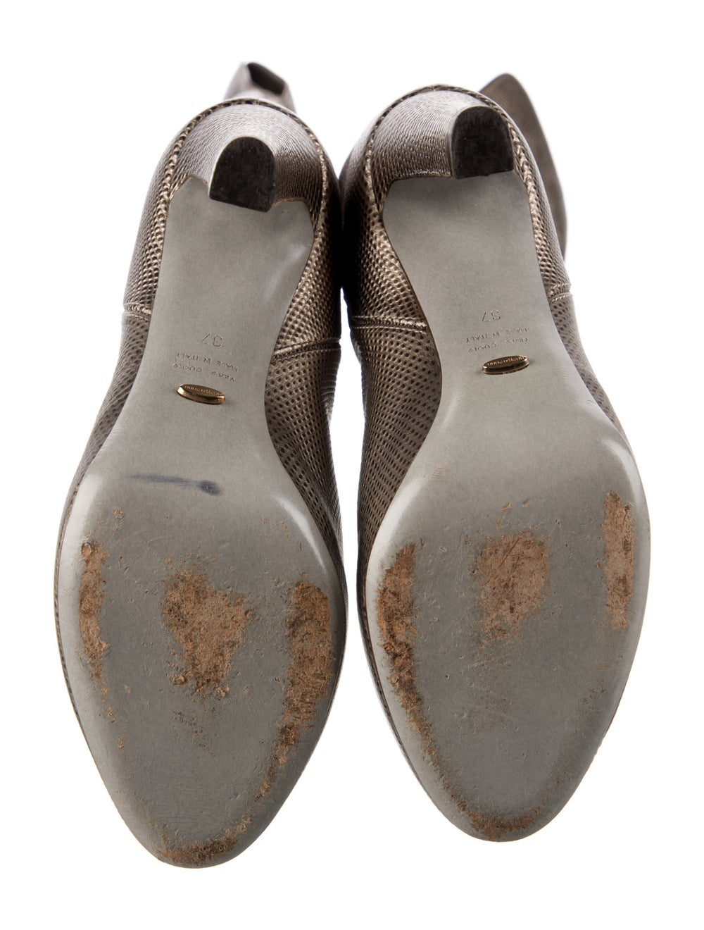 Sergio Rossi Embossed Leather Patterned Boots - image 5