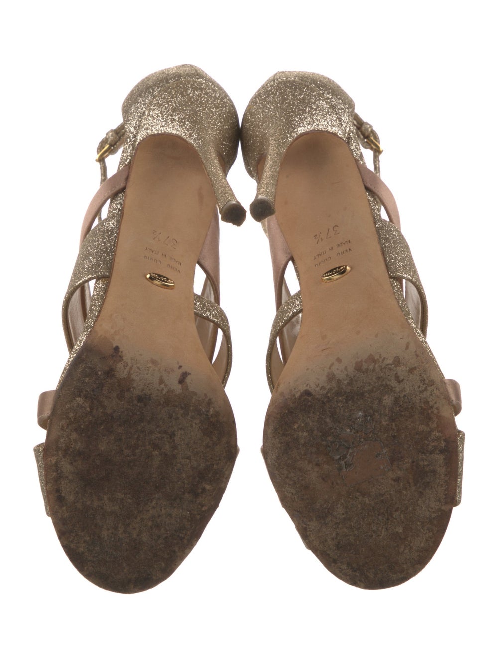 Sergio Rossi Glitter Colorblock Pattern Sandals - image 5