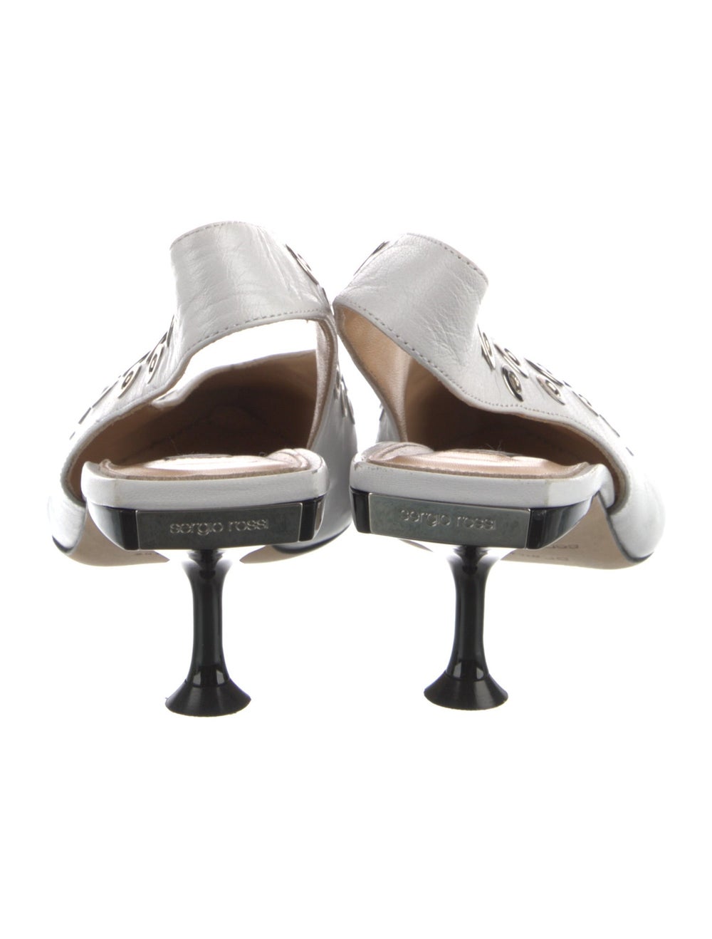 Sergio Rossi Leather Patterned Slingback Flats - image 4